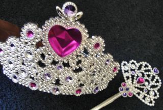 Queen Princess Crown Tiara Scepter Wand Cake Topper Girl Dress Up Party Favor