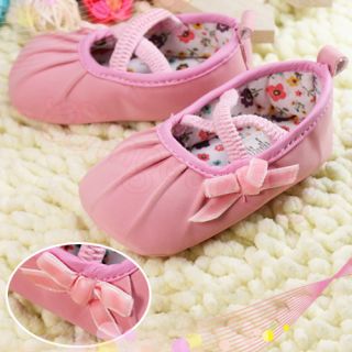 Infant Toddler Baby Girl Pink Ballet Dress Crib Shoes