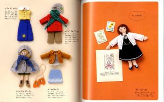Felt Dolls and Their Clothes Japanese Craft Book