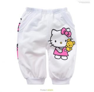 New Baby Kids Girls T Shirt Short Pants Set Clothes Costume "Kitty" Size 5 6 T