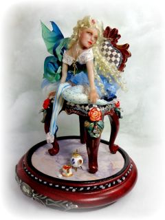 Alice in Wonderland Sculpture Art Doll OOAK Vicci Noel Fotk Iadr