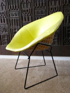 Knoll Bertoia Diamond Chair with Pad Mid Century Modern Vintage Madmen Panton