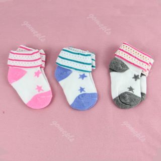 1 Pair Baby Kids Children Girl Infant Toddler Anti Slip Shoes Cotton Socks 0 6M