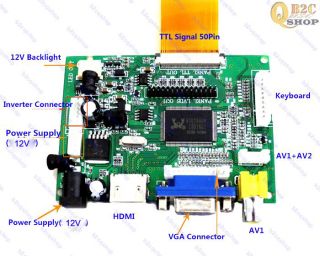8inch AT080TN52 HDMI VGA 2AV Driver Board Touch Panel Kit for Raspberry Pi