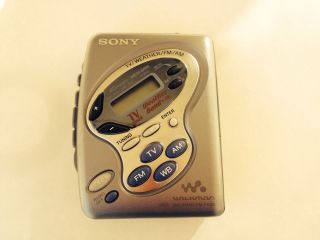 Sony Walkman Portable Wm FX281 TV Weather Am FM Radio Cassette Tape Player