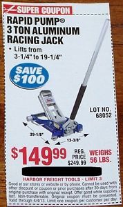 Harbor Freight Coupon To Save 100 On 3 Ton Heavy Duty Low