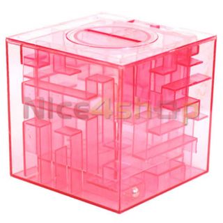 New Money Maze Bank Saving Coin Gift Box 3D Puzzle Game 5 Colors for Option