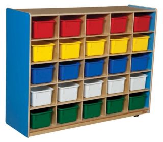 Wood Designs 25 Tray Colors Storage   Daycare Storage