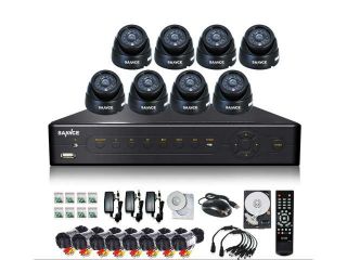 (add 1TB HDD)SANNCE P2P HDMI 8Channels H.264 QR Code Scan DVR +4*480TVL Dome Day/Night Vision Cameras Smartphone Viewing Surveillance CCTV kits Home Security System
