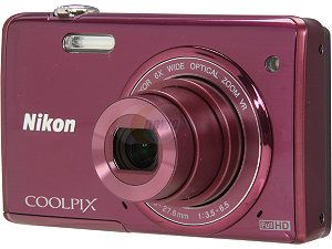 Nikon COOLPIX S5200 26377 Plum 16 MP 6X Optical Zoom Wide Angle Digital Camera