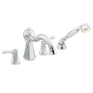MOEN Two Handle Roman Tub with Hand Shower Trim in Chrome T934
