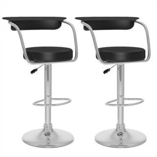 Sonax Corliving 33" Open Back Bar Stool in Black (Set of 2)   B 107 UPD