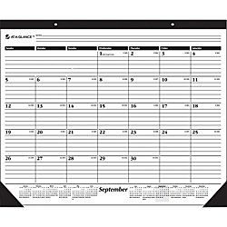 AT A GLANCE 16 Month Academic Desk Pad Calendar 22 x 17  30percent Recycled September 2012 December 2013