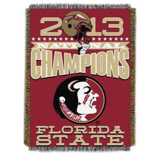 Florida State Seminoles (FSU) 2013 BCS National Champions 48 x 60 Woven Blanket