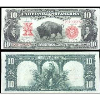 1901 Bison $10 Dollar Bill Legal Tender Note