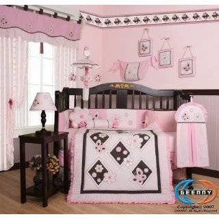 com SoHo Pink and Brown Sweetie Garden Baby Crib Nursery Bedding Set 