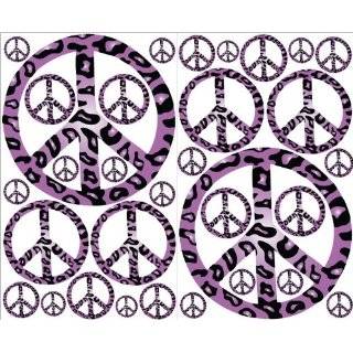  Purple Leopard Cheetah Print Hearts Wall Stickers Decals 