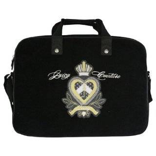 Juicy Couture Velour Heart Crown Laptop Computer Sleeve Case Bag Black