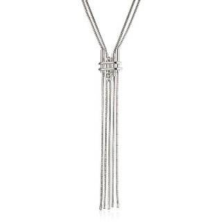  Long Crystal Tassel Necklace (Gold Tone)   70cm Length 