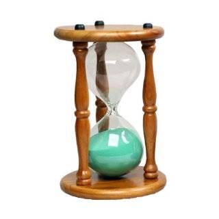  30 Minute Hourglass   Glass Sand Timer with Dark Red 