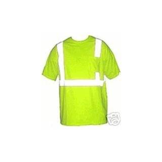 High Visibility Lime Green Class 2 T shirt with Reflective Stripes 