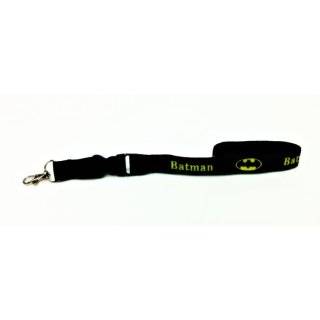 Deluxe Batman Logo Lanyard Key Chain Holder with Snap Buckle