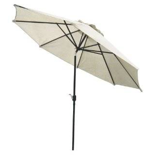   11 Feet Round Patio Umbrella with 3 Position Tilt Aluminum Pole, Smoke