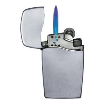 Zippo BLU Dusted Chrome Butane Pocket Lighter