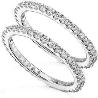  1.50CT Prong Diamond Eternity Ring 14K White Gold Jewelry