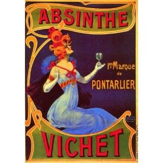 ABSINTHE VICHET PONTARLIER DRINK FRENCH VINTAGE POSTER REPRO